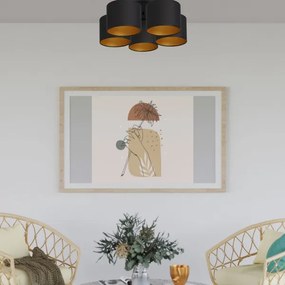 Fali lámpa ARDEN 5xE27/60W/230V fekete/arany