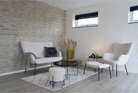 Alford puff, teddy puff, fehér, fekete lábakkal