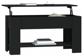 fekete szerelt fa dohányzóasztal 101 x 49 x 52 cm