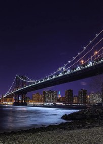 Poszter 67,5x95cm Manhattan híd és Alsó-Manhattan panoráma, Assaf Frank