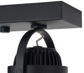 Modern fekete felületre szerelt spotlámpa, dimmelhető LED-del, 2-lámpás - Apollo