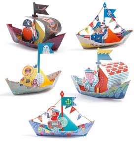 Hajók origami vízálló papír kiegészítőkkel - Djeco