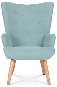 Fotel BLUE2, türkiz, lábtartóval