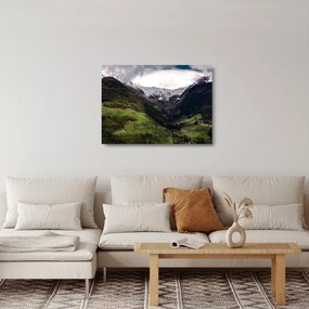 Kép - Völgy a hegyek alatt (üvegen) (70x50 cm)
