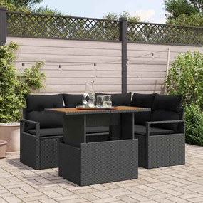 Kert étkező szett 5 pcs Fekete és Barna 100 x 55 x 73 cm