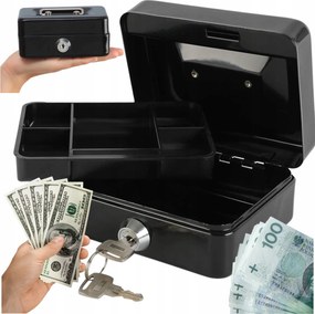 Pénzkazetta Fém Széf Bankjegyek Kártya Nagy XXL Montessa