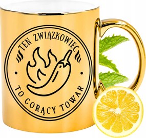 Arany csillogó bögre szakszervezeti ajándék fényképes nyomtatással