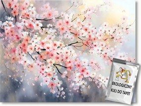 Fotótapéta Flizelina Természet Fa Virágok Cseresznye Tavasz 208x146 ragasztó