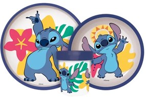 Disney Lilo és Stitch étkészlet, csúszásmentes micro szett (Palms)