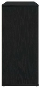 fekete tölgyszínű szerelt fa tálalószekrény 91 x 29,5 x 65 cm