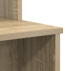 vidaXL Íróasztal Tárolóval Sonoma tölgy 120,5x44x88,5 cm Szerelt fa