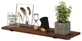 SHELFY 2 darabos fali polc szett, barna/fekete