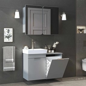 Dubai mosdószekrény, világosszürke, 92,2 cm – TR283VLN1127