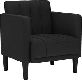 vidaXL fekete szövet kanapészék karfás szék 53 cm
