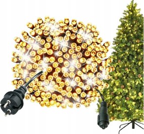 Karåcsonyfa Led låmpåk 21m 300 dióda Meleg fehér fehér Flash zöld kåbel