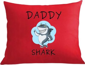 Párna párnahuzat nyomtatás Apák napja Daddy Shark