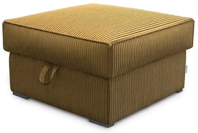 Mustársárga SMART COSARO tárolós puff, 65x65 cm