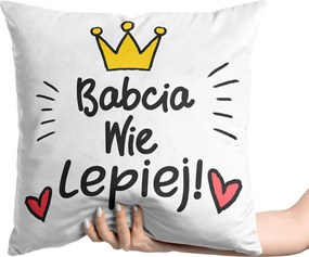 Ajándék Nagymama Napjára Velvet Velúr Párnahuzat 40x40cm Nagymamáknak