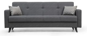 Háromüléses kihúzható kanapé KORFU sötétszürke