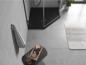 Mexen Flow ötszögletű slim zuhanytálca 90 x 90 cm, fekete matt - 46P709090