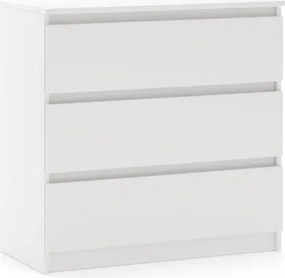 SIMPLE komód 80 cm 3 fiók fehér