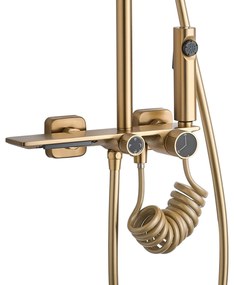 Zuhanyszett REA HELIX Brush Gold