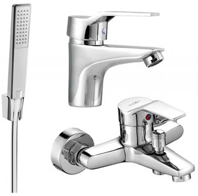 Mexen Caro R72 fürdőszett zuhanygarnitúrával, króm, 746603R72-00