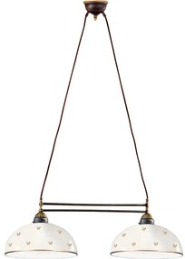 Kolarz 731.82.171 - NONNA kábeles csillár 2xE27/75W/230V, virágos, rózsaarany