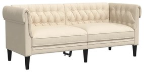 vidaXL 2 személyes vászon Chesterfield kanapé