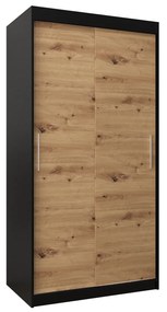 Ruhásszekrény 100 cm Toki (matt fekete + artisan tölgy). 1064795