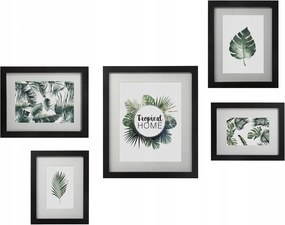 Képkeretek 5 db-os fekete képkeret szett x 5 db