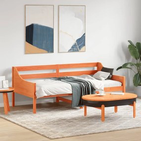 kanapéágy ágy matrac viaszbarna 75x190 cm tömör fa fenyőfa