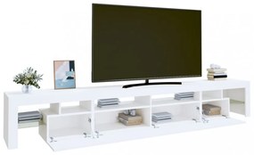 fehér TV-szekrény LED-lámpákkal 260x36,5x40 cm
