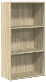 sonoma tölgy színű szerelt fa könyvespolc 60 x 30 x 114 cm