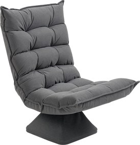 HOMCOM Földi Szék Földi Kanapé Állítható Hátmasszázs, Forgatható Meditációs Szék Alappal, Párnázott Reclinerg, Lusta Kanapé a Nappaliba és Irodába, Sz