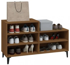 vidaXL barna tölgyszínű szerelt fa cipősszekrény 102x36x60 cm