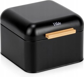 Kenyértartó Fém acél kenyértartó fekete kicsi