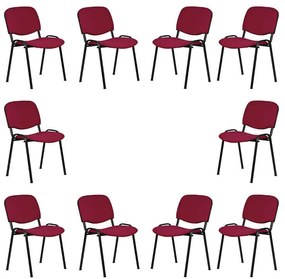 ISO New Tárgyalószék Bordó 10 Darab N