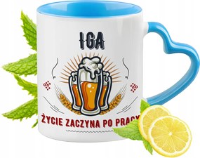 Igi számára Kék Bögre Szív Alakú Füllel Ajándék Nyomtatott