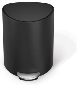 Matt fekete fém pedálos szemetes 6 l – simplehuman