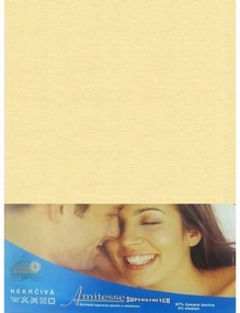 EMI vanília színű szupersztreccs lepedő, 90x200-as lap
