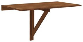 barna tölgy szerelt fa összecsukható fali asztal 100x60x56 cm