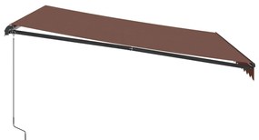 barna kézzel kihúzható napellenző 400 x 350 cm