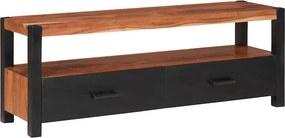 vidaXL Média szekrény fiókkal Barna 110 x 30 x 40 cm Tömör Akácfa