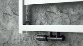 Regnis DEX, fűtőelem 430x1780mm központi csatlakozással 50mm, 680W, fekete matt, DEX180/40/D5/FEKETE