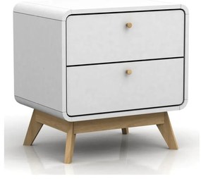 Caitlin fehér éjjeliszekrény - Støraa