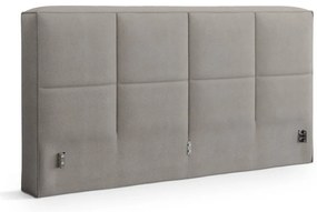 Világosszürke kárpitozott ágytámla 209x100 cm Darren – Micadoni
