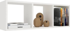 Lira 3 rekeszes polc, Fehér, 90 x 20 x 30 cm