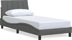 vidaXL sötétszürke szövet ágykeret matrac nélkül Hanko 90x190 cm