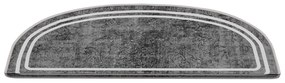 Szürke lépcsőszőnyeg szett 16 db-os 20x65 cm Plain – Vitaus